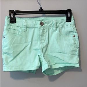 Mint Green Jean Shorts